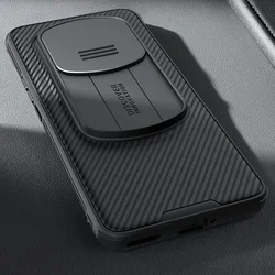 Telefontok Honor Magic7 Pro - Nillkin csúsztatható kameravédős fekete hátlap tok-2