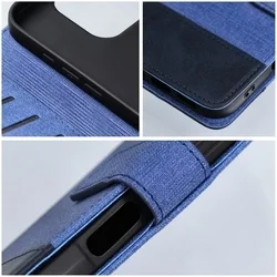 Xiaomi Redmi Note 14 Pro 5G telefontok - Jeans - kék/fekete ráhajtófüles könyvtok-3