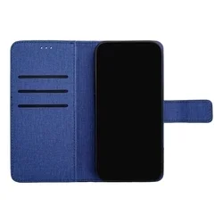 Xiaomi Redmi Note 14 Pro+ 5G telefontok - Jeans - kék/fekete ráhajtófüles könyvtok-2