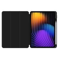 Tablettok XIAOMI PAD 7 / PAD 7 PRO (11,2 coll) - fekete smart case tablet tok, ceruza tartóval-1