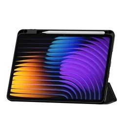 Tablettok XIAOMI PAD 7 / PAD 7 PRO (11,2 coll) - fekete smart case tablet tok, ceruza tartóval-3
