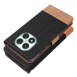 Xiaomi Redmi Note 14 Pro 5G telefontok - Jeans - fekete/barna ráhajtófüles könyvtok-1