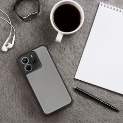 Xiaomi Redmi Note 14 5G telefontok - Variete - áttetsző hátlap tok, fekete kerettel-2