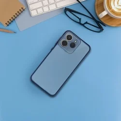 Xiaomi Redmi Note 14 5G telefontok - Variete - áttetsző/kék hátlap tok, kék kerettel-2