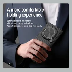 Telefontok Honor Magic7 Pro - Nillkin kameravédős fekete kitámasztós hátlap tok, beépített mágnessel-6