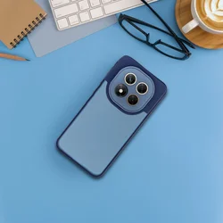 Xiaomi Redmi Note 14 Pro 5G telefontok - Variete - kék áttetsző hátlap tok, kék kerettel-2