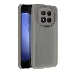 Xiaomi Redmi Note 14 Pro 5G telefontok - Variete - szürke áttetsző hátlap tok, kék kerettel-1