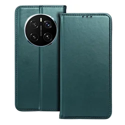 Honor Magic7 Pro telefontok - Smart Magnetic zöld szilikon keretes mágneses könyvtok-3