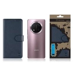 Honor Magic7 Lite telefontok - Tactical Field kék szilikon keretes könyvtok mágneses ráhajtófüllel-2