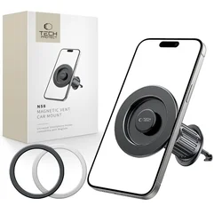 Tech- Protect N58 - szellőzőrácsra rögzíthető, mágneses autós telefontartó, fekete-4