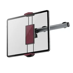 Hoco H69 tablettartó - fejtámlára rögzíthető, fekete/bordó telefon és tablet tartó (4,5