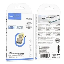 Hoco UA36E adapter - Lightning / Type-C (USB-C) / USB - OTG adapter, arany-2