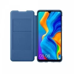 Telefontok Huawei P30 Lite - Eredeti Huawei kék kinyitható tok bankkártya tartóval-4