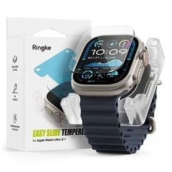 Ringke Easy Slide - okosóra üvegfólia - Apple Watch Ultra 1 / 2 / 3 (49mm) okosórához + felhelyezést segítő-4