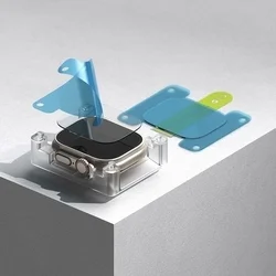 Ringke Easy Slide - okosóra üvegfólia - Apple Watch Ultra 1 / 2 / 3 (49mm) okosórához + felhelyezést segítő-3