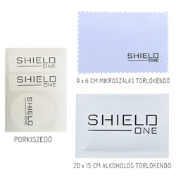 Plexi fólia iPhone 16e - ShieldOne Plexi kijelzővédő fekete kerettel-1