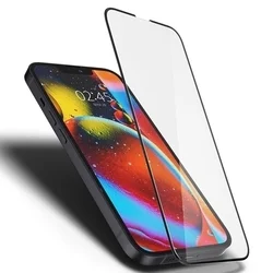 iPhone 13 üvegfólia - Spigen Glas.TR Slim HD - üvegfólia fekete kerettel-3