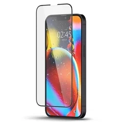 iPhone 13 Pro üvegfólia - Spigen Glas.TR Slim HD - üvegfólia fekete kerettel-5