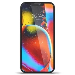 iPhone 14 üvegfólia - Spigen Glas.TR Slim HD - üvegfólia fekete kerettel-2