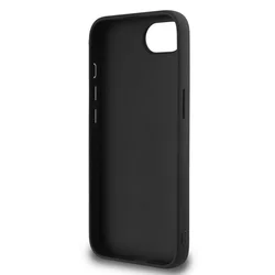 Telefontok iPhone 16e - Guess Fixed Glitter 4G Metal Logo - fekete hátlap tok-5