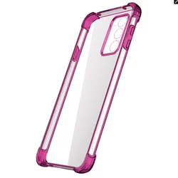 Telefontok Samsung Galaxy S25+ (S25 Plus) - Electro - ütésálló, átlátszó szilikon hátlap tok, pink kerettel-2