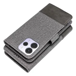 Xiaomi Redmi Note 14 4G / LTE telefontok - Gomma - szürke ráhajtófüles könyvtok ﻿-2