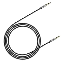 Baseus Yiven M30 kábel - fekete 3.5mm jack-jack audio szövet kábel, 1m-1