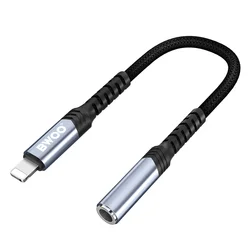 BWOO BZ48 adapter - Lightning / AUX (3,5mm) - audio adapter, fekete-2
