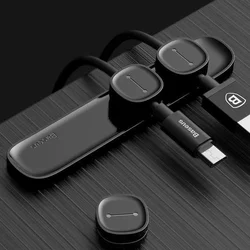 Baseus ACWDJ-01 - 3-db-os mágneses kábelrendező, fekete, ragasztható-5