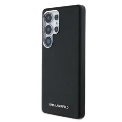 Samsung Galaxy S25 Ultra telefontok - Karl Lagerfeld Saffiano Metal Logo - fekete hátlap tok-3