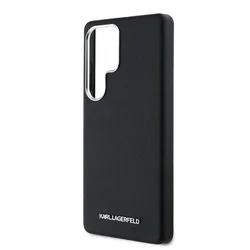Samsung Galaxy S25 Ultra telefontok - Karl Lagerfeld Saffiano Metal Logo - fekete hátlap tok-4