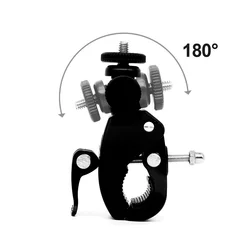 Kerékpárra rögzíthető 360°-ban forgatható sportkamera tartó - fekete-3