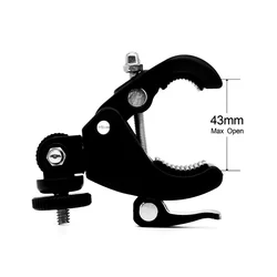 Kerékpárra rögzíthető 360°-ban forgatható sportkamera tartó - fekete-4