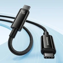 BASEUS CAWJ040101 - Type-C / Type-C (USB-C) fekete szövet kábel 1m, 240W-3