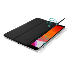 Tablettok Lenovo Tab M11 (TB-330, 11,0 coll) - fekete smart case tablet tok, áttetsző hátlappal-2