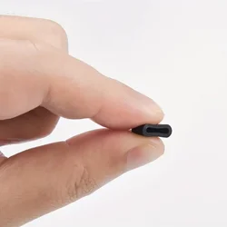 Porvédő kupak - Type-C (USB-C) csatlakozóra - fekete, szilikon (5db)-3