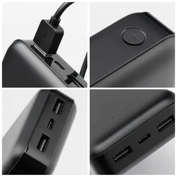 Blue Star W2015 - fekete powerbank 20000 mAh töltő, 2,4A, LED kijelzővel-7