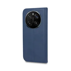 Honor Magic7 Pro - Smart Magnetic kék szilikon keretes mágneses könyvtok-2