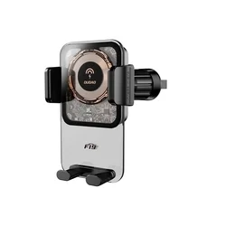 Dudao F19 - univerzális, tapadókorongos / szellőzőre szerelhető Magsafe Wireless töltős, fekete autóstartó-1