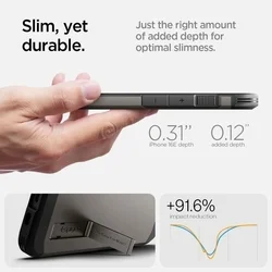 Telefontok iPhone 16e - SPIGEN TOUGH ARMOR MAGSAFE gunmetal szürke tok-13