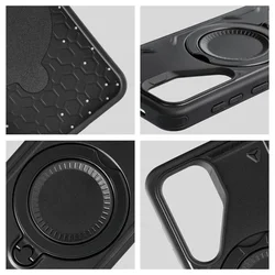 Telefontok iPhone 16e - FROST ARMOR fekete szilikon tok, kitámasztó ujjgyűrűvel-6