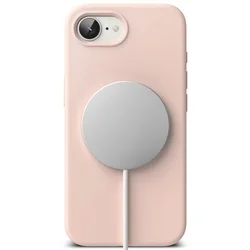 Telefontok iPhone 16e - RINGKE SILICONE MAGNETIC MAGSAFE púder pink hátlap tok-2