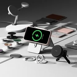 Telefontok iPhone 16e - RINGKE SILICONE MAGNETIC MAGSAFE púder pink hátlap tok-5