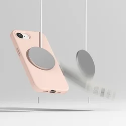 Telefontok iPhone 16e - RINGKE SILICONE MAGNETIC MAGSAFE púder pink hátlap tok-6