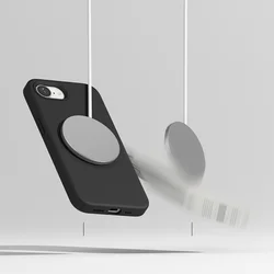 Telefontok iPhone 16e - RINGKE SILICONE MAGNETIC MAGSAFE fekete hátlap tok-5