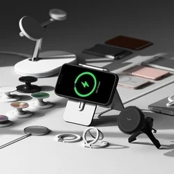 Telefontok iPhone 16e - RINGKE SILICONE MAGNETIC MAGSAFE fekete hátlap tok-6