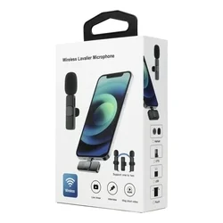 Lavalier K1 - 2db vezeték nélküli csíptethető mikrofon + Lightning csatlakozós vevőegység, pink-3