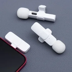 Lavalier K1 - 2db vezeték nélküli csíptethető mikrofon + Type-C (USB-C) vevőegység, fehér-2