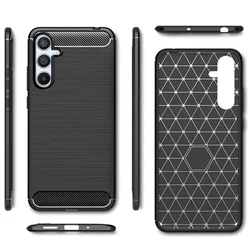 Telefontok Samsung Galaxy A36 5G - CARBON fekete szilikon hátlap tok-4