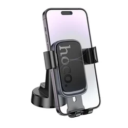 Autós tartó Hoco H81 - műszerfalra rögzíthető, fekete gravitációs autós tartó-1